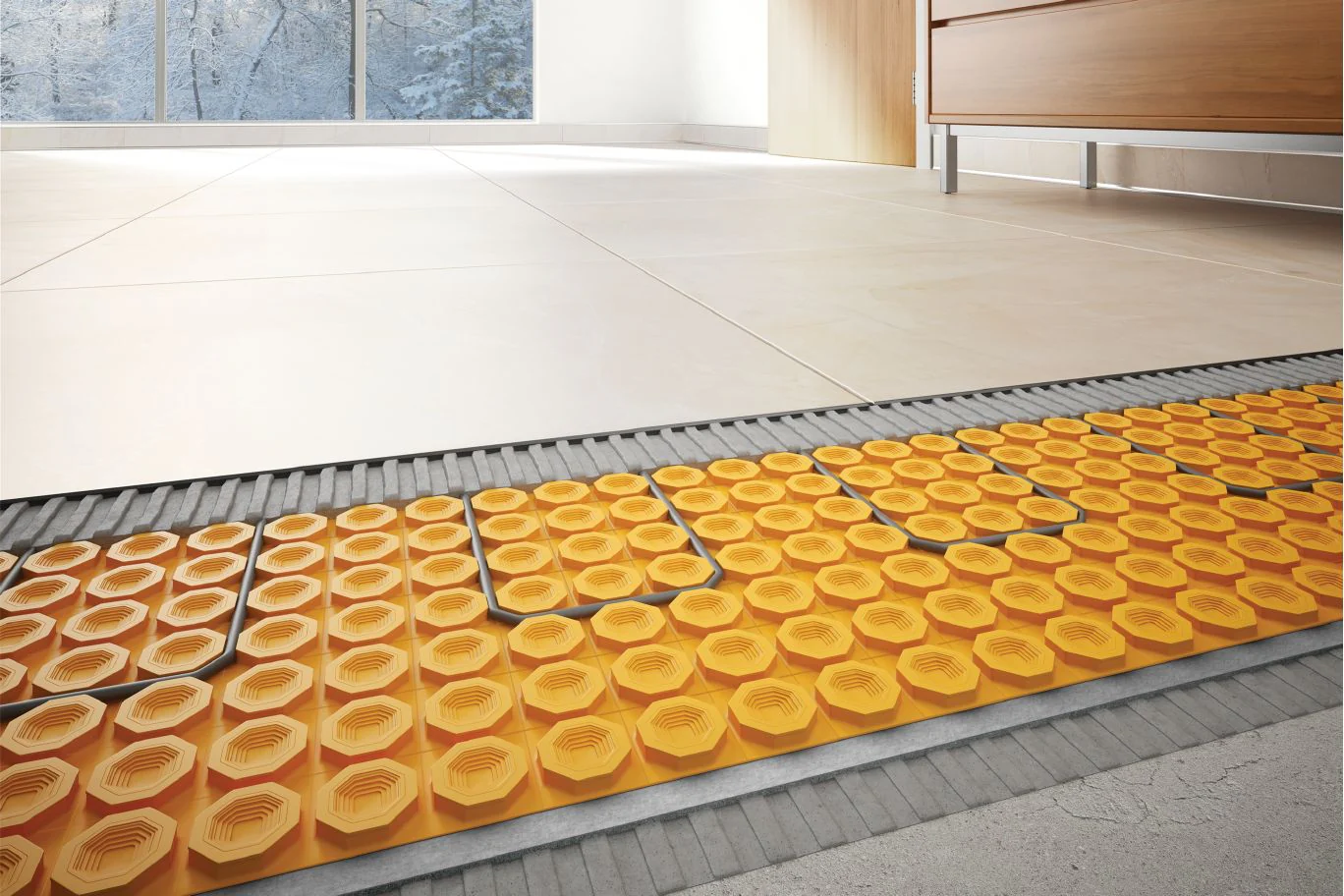 DITRA-HEAT-DUO MEMBRANE 3'2-5/8" X 2'7-3/8" = 8.4 PC - Image 2